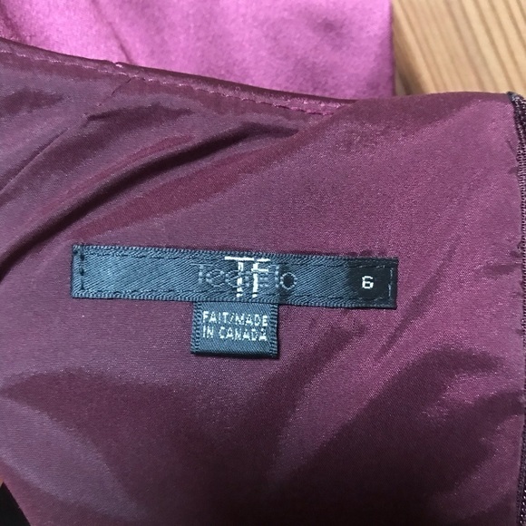 TF Teenflo Maroon Sateen Dress - Picture 4 of 7